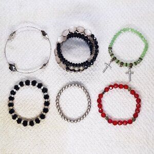 Lot of 6 Beaded Bracelets